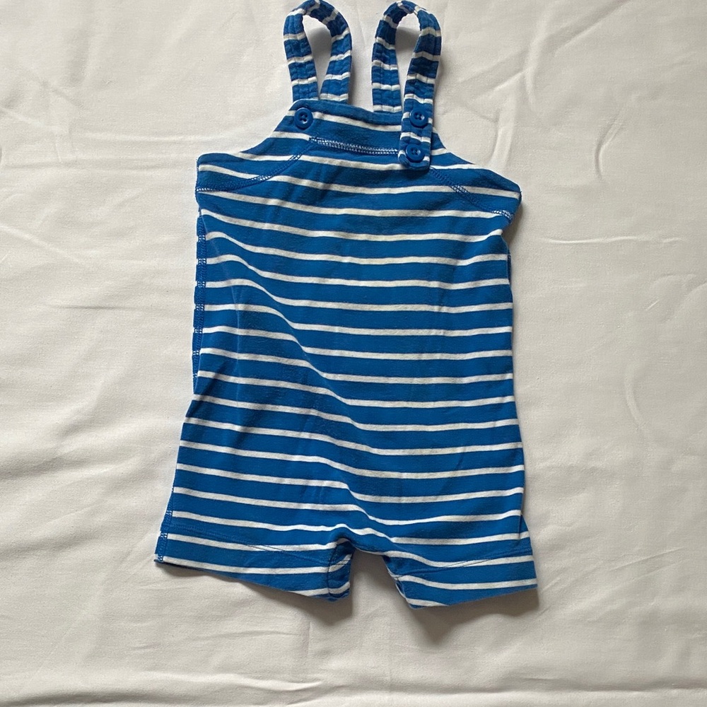 Hanna Andersson Blue and White Striped Kids Romper